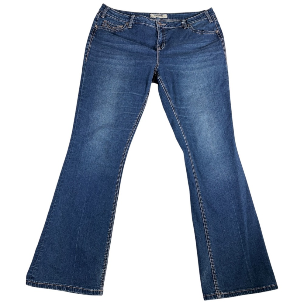 Rock & Roll Riding Jeans Women 36x34 (40x33) Blue Denim Mid Rise Western Cowboy‎